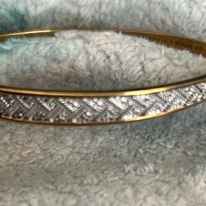 Elegant Gold and Silver Bangle Bracelet
